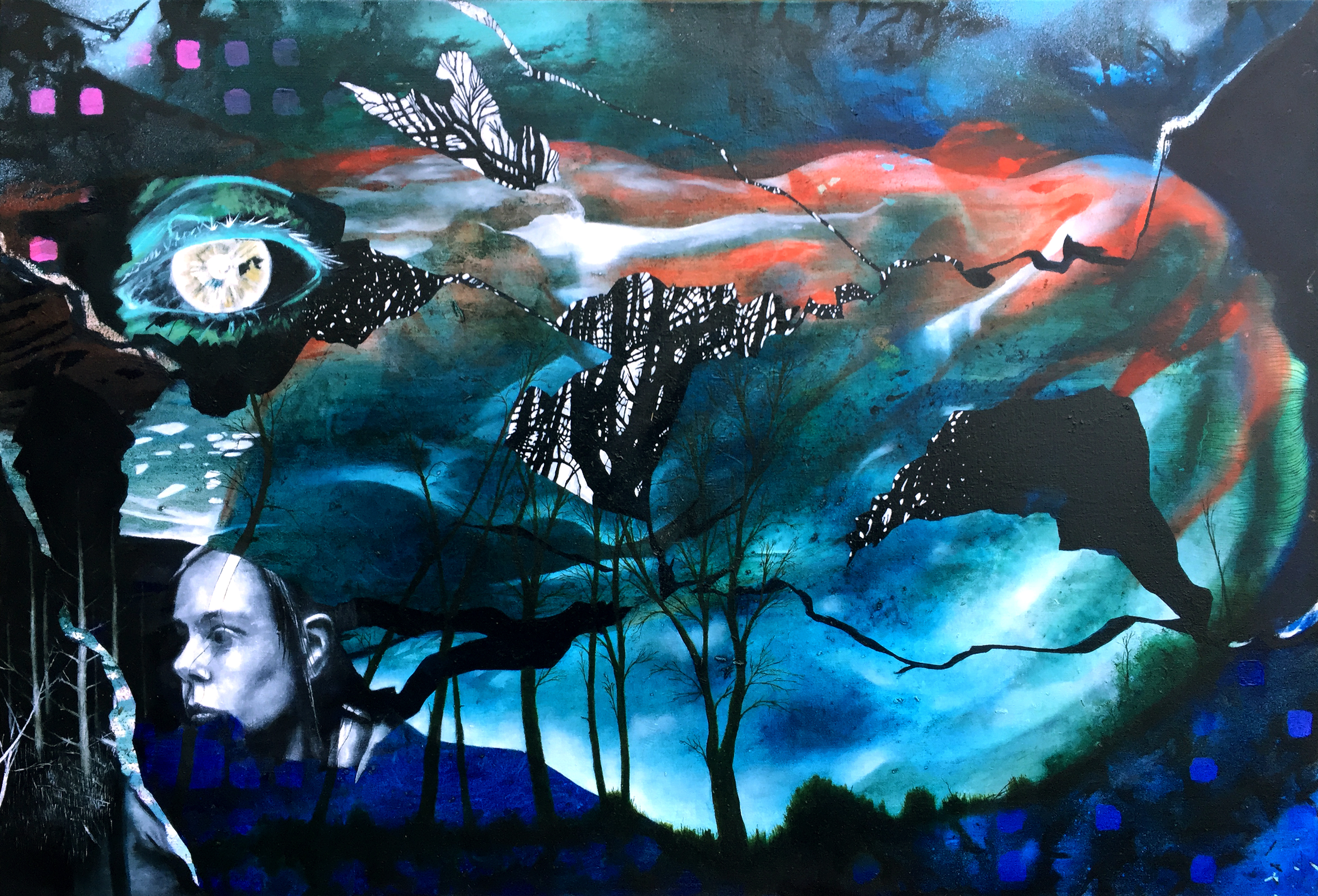 dark nocturnal painted landscape